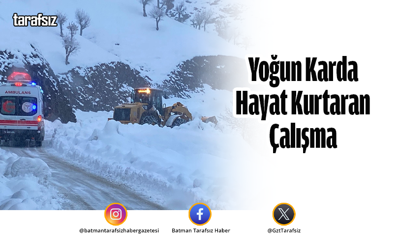 Yoğun Karda Hayat Kurtaran Çalışma
