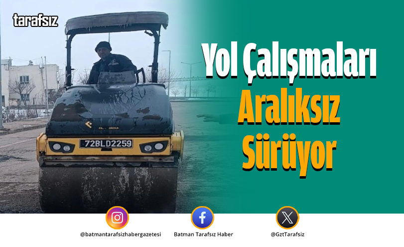Yol Çalışmaları Aralıksız Sürüyor