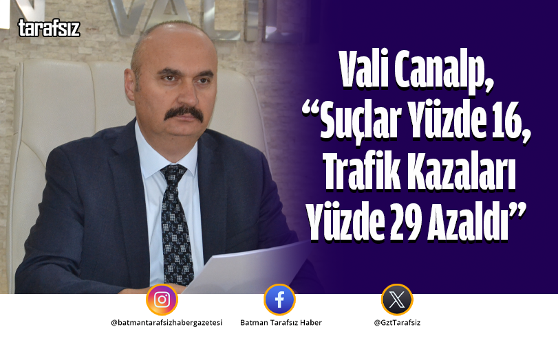 Vali Canalp, “Suçlar Yüzde 16, Trafik Kazaları Yüzde 29 Azaldı”