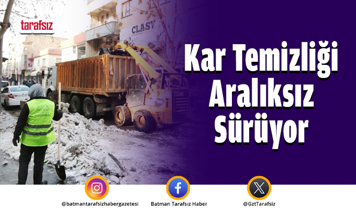 Kar Temizliği Aralıksız Sürüyor