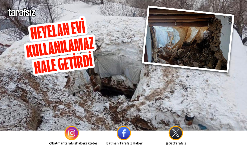 Heyelan Evi Kullanılamaz Hale Getirdi