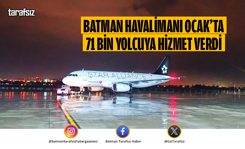 Batman Havalimanı Ocak’ta 71 Bin Yolcuya Hizmet Verdi