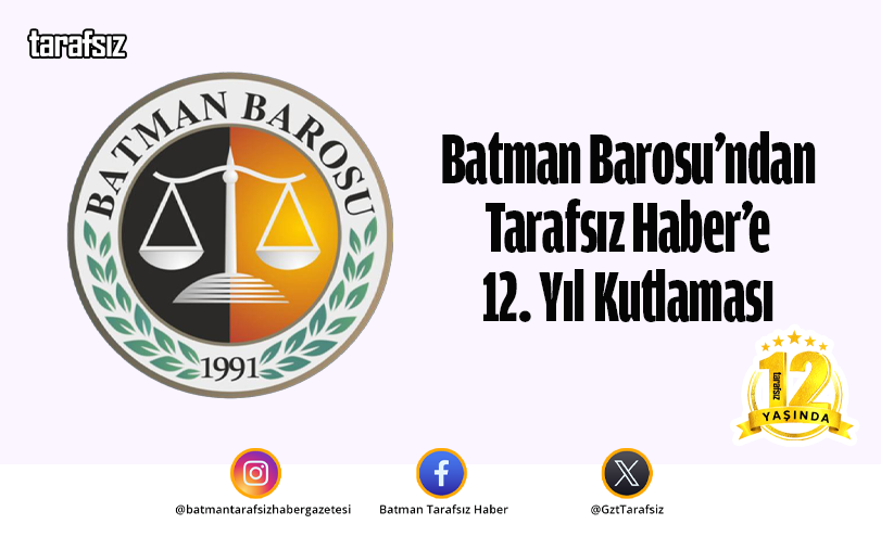 Batman Barosu’ndan Tarafsız Haber’e 12. Yıl Kutlaması