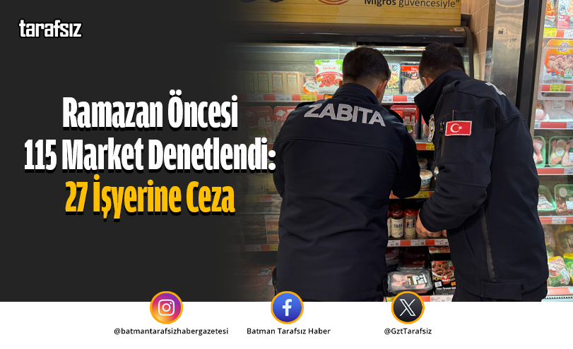 Ramazan Öncesi 115 Market Denetlendi: 27 İşyerine Ceza