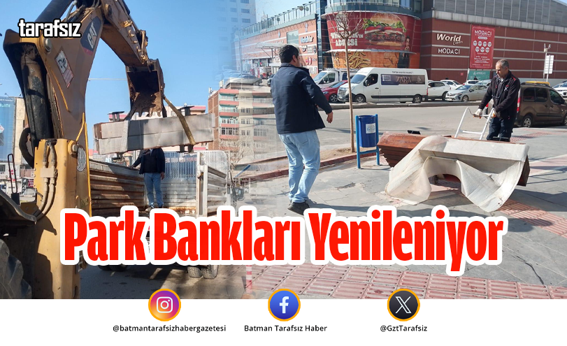 Park Bankları Yenileniyor