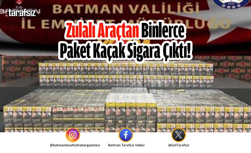 Zulalı Araçtan Binlerce Paket Kaçak Sigara Çıktı!