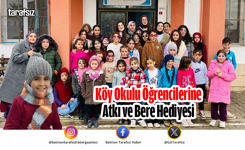 Köy Okulu Öğrencilerine Atkı ve Bere Hediyesi