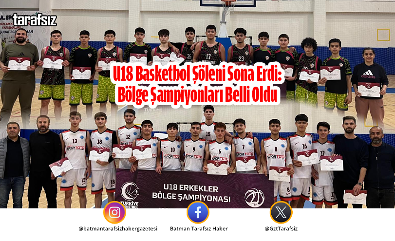 U18 Basketbol Şöleni Sona Erdi: Bölge Şampiyonları Belli Oldu