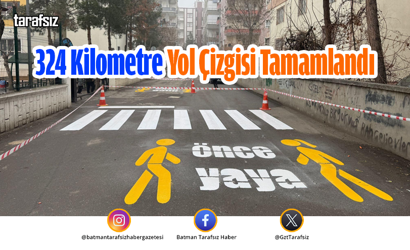 324 Kilometre Yol Çizgisi Tamamlandı
