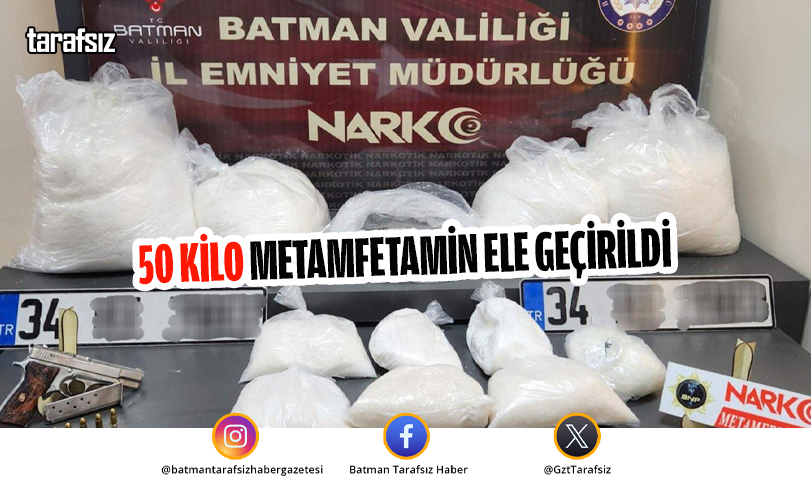 50 Kilo Metamfetamin Ele Geçirildi