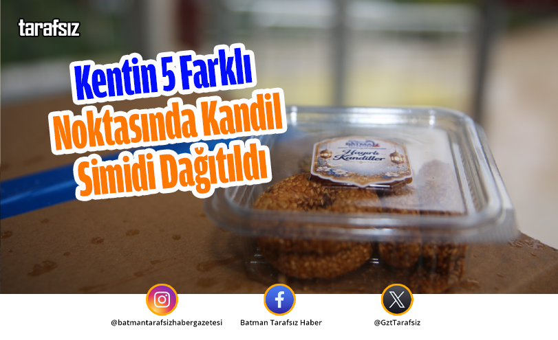 Kentin 5 Farklı Noktasında Kandil Simidi Dağıtıldı