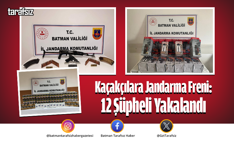 Kaçakçılara Jandarma Freni: 12 Şüpheli Yakalandı