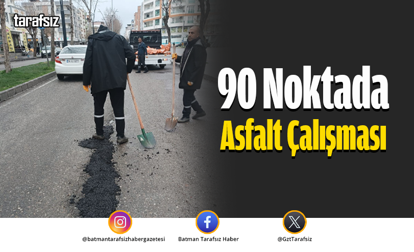 90 Noktada Asfalt Çalışması