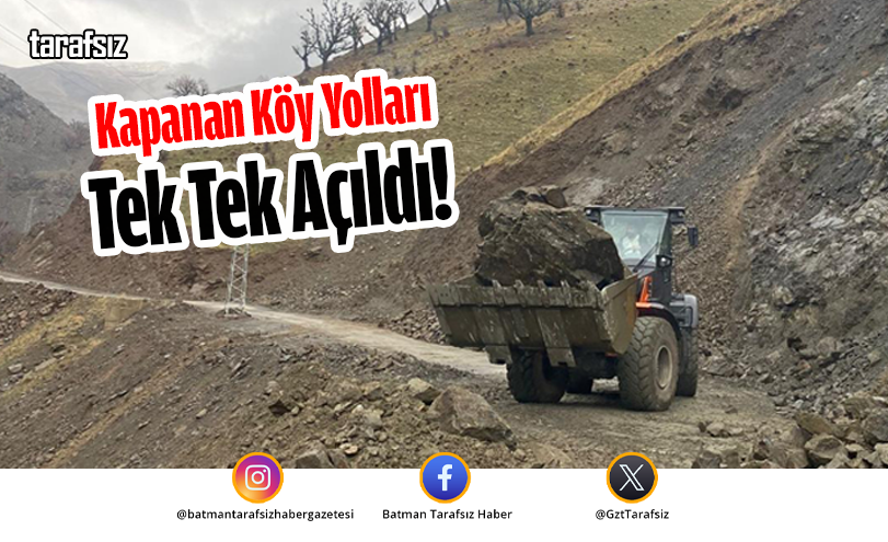Kapanan Köy Yolları Tek Tek Açıldı!