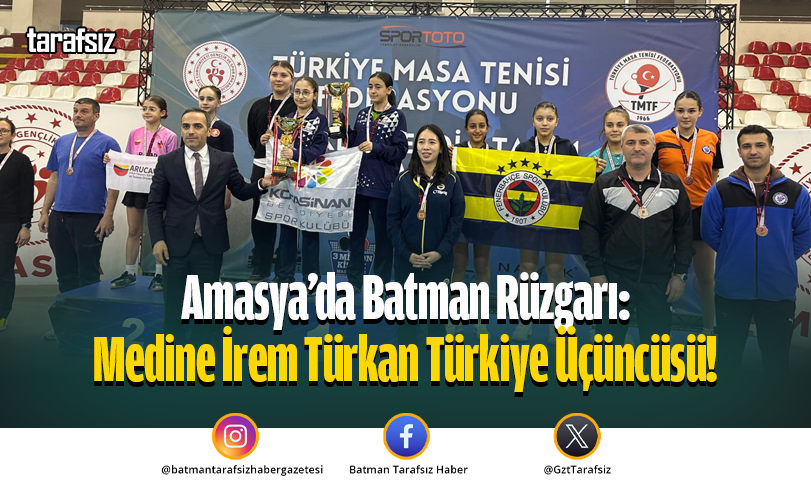 Amasya’da Batman Rüzgarı: Medine İrem Türkan Türkiye Üçüncüsü!
