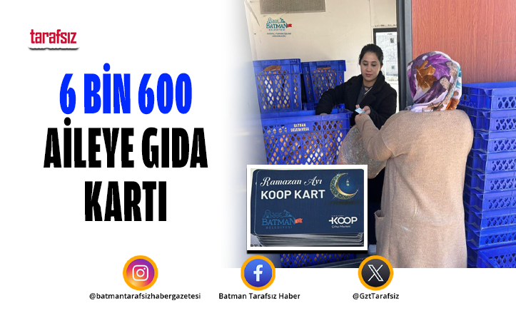 6 Bin 600 Aileye Gıda Kartı