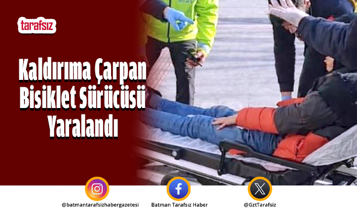 Kaldırıma Çarpan Bisiklet Sürücüsü Yaralandı