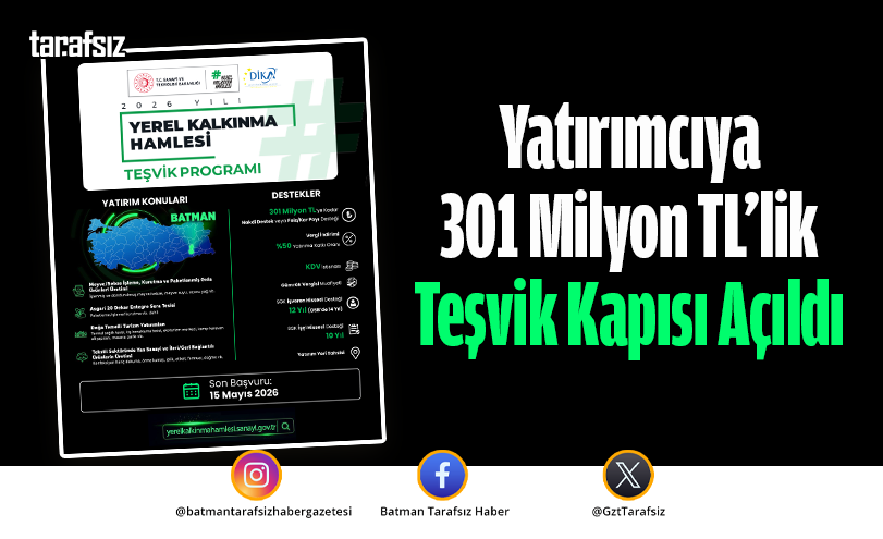 Yatırımcıya 301 Milyon TL’lik Teşvik Kapısı Açıldı