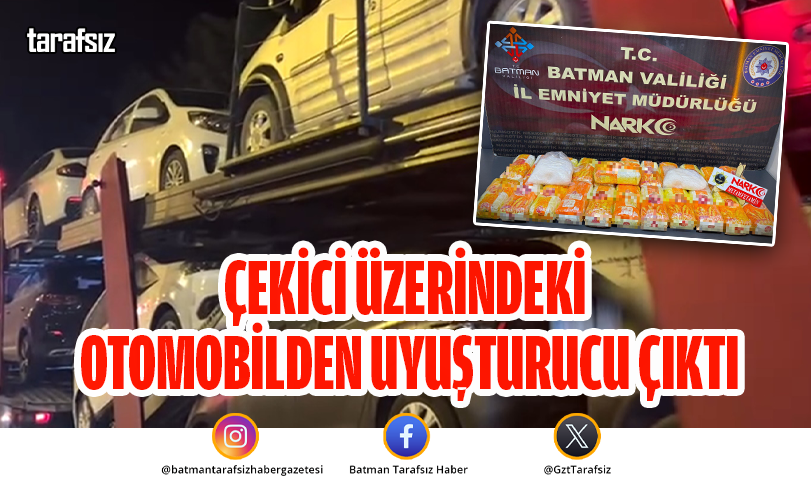 Çekici Üzerindeki Otomobilden Uyuşturucu Çıktı