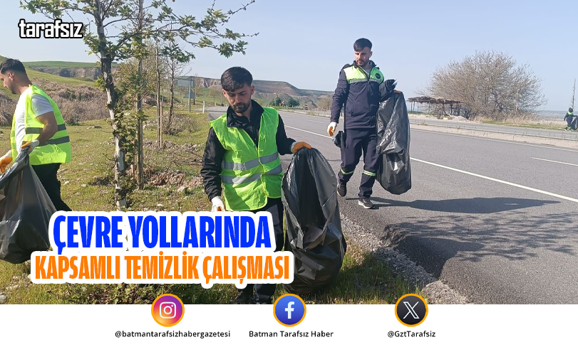 Çevre yollarında kapsamlı temizlik çalışması