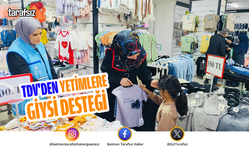 TDV’DEN YETİMLERE GİYSİ DESTEĞİ