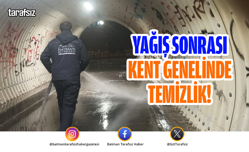 Yağış Sonrası Kent Genelinde Temizlik!