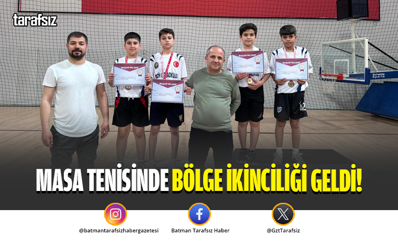 Masa Tenisinde Bölge İkinciliği Geldi!