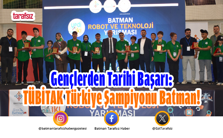 Gençlerden Tarihi Başarı: TÜBİTAK Türkiye Şampiyonu Batman!