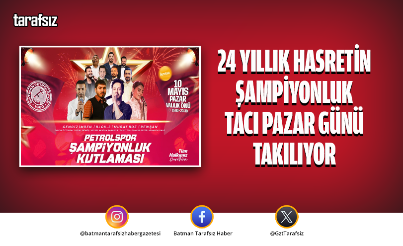 24 Yıllık Hasretin Şampiyonluk Tacı Pazar Günü Takılıyor