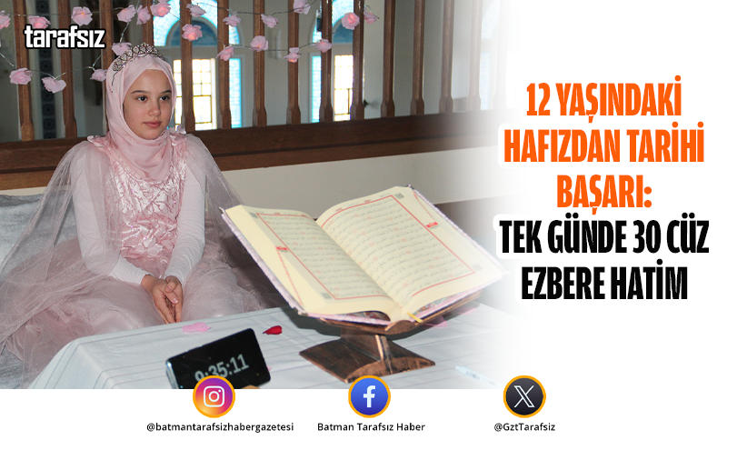 12 Yaşındaki Hafızdan Tarihi Başarı