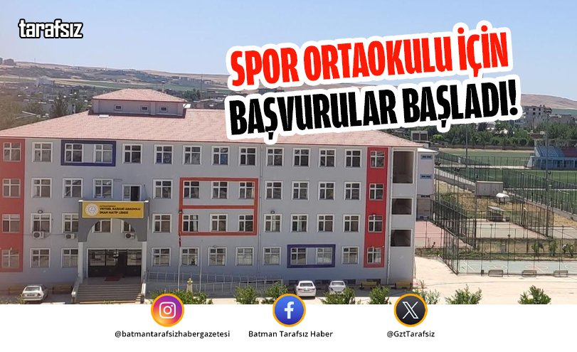Spor Ortaokulu İçin Başvurular Başladı!