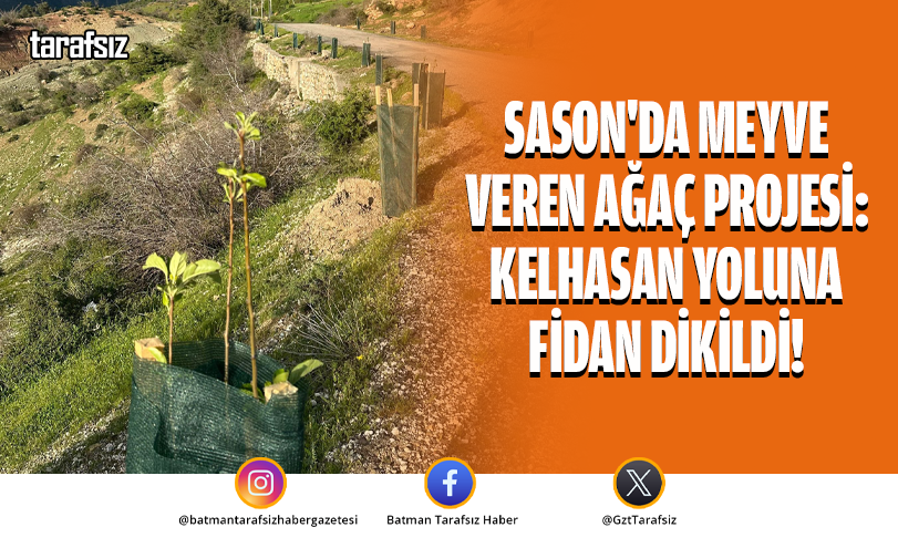 Sason’da Meyve Veren Ağaç Projesi: Kelhasan Yoluna Fidan Dikildi!