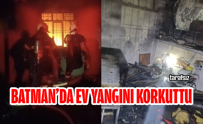 Batman’da Ev Yangını Korkuttu