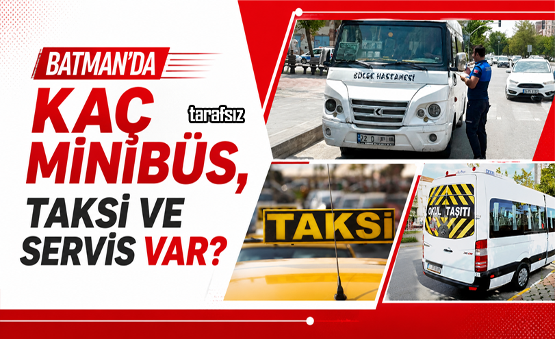 Batman’da Kaç Minibüs, Taksi ve Servis Var?