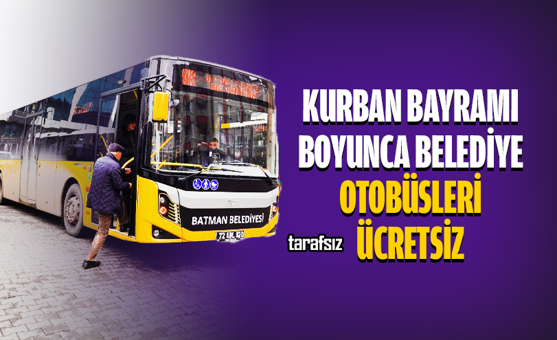Kurban Bayramı Boyunca Belediye Otobüsleri Ücretsiz