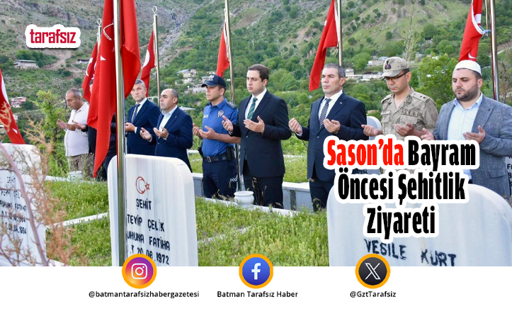 Sason’da Bayram Öncesi Şehitlik Ziyareti