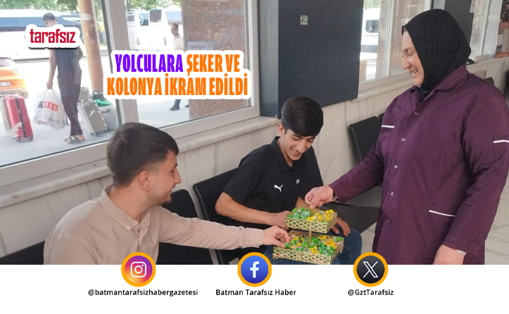 Yolculara Şeker ve Kolonya İkram Edildi