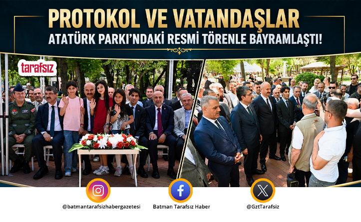 Protokol ve Vatandaşlar Atatürk Parkı’ndaki Resmi Törenle Bayramlaştı!