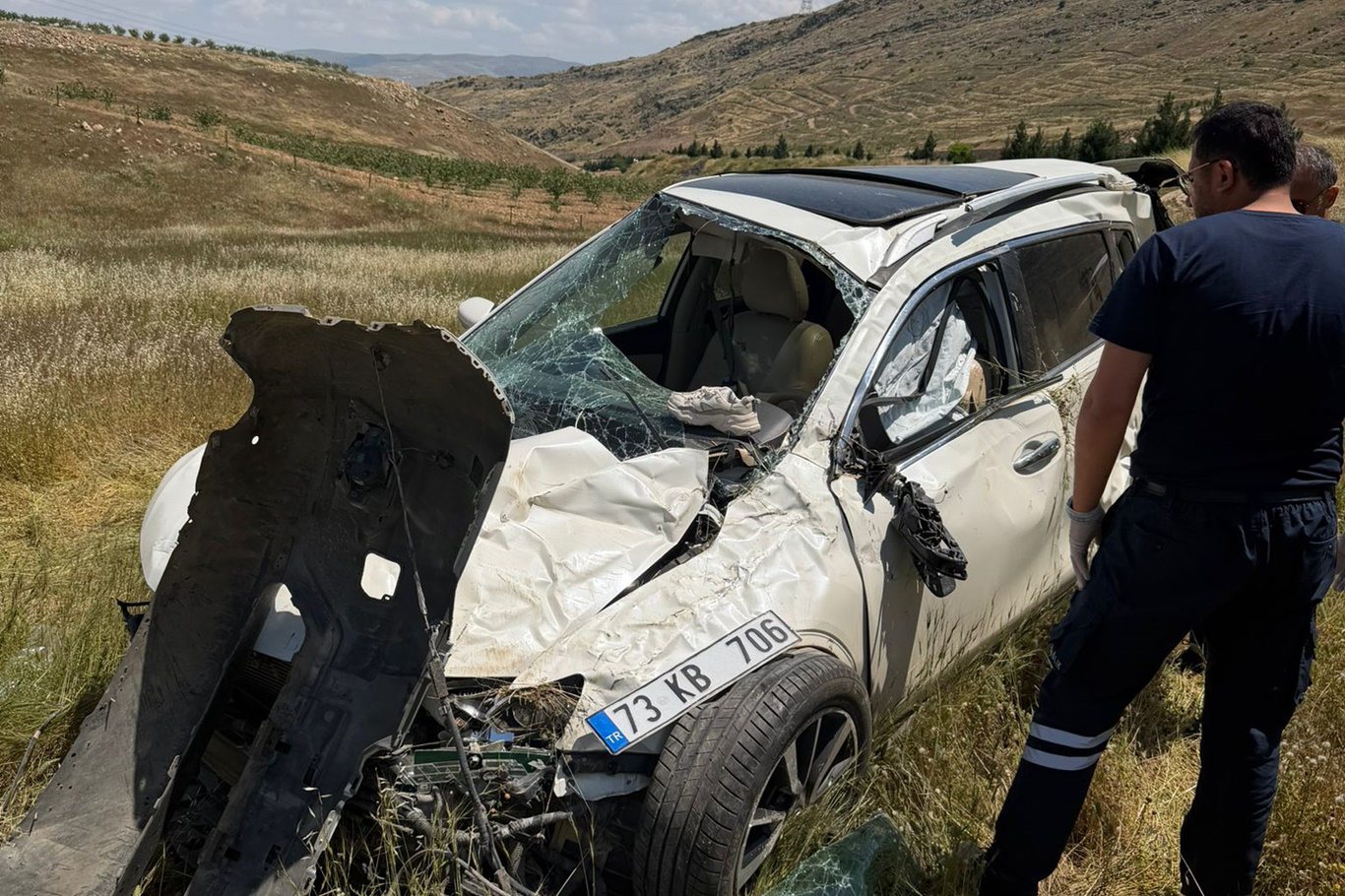 Korkutan Kaza: Kontrolden Çıkan Araç Takla Attı
