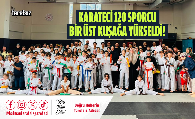 Karateci 120 Sporcu Bir Üst Kuşağa Yükseldi!