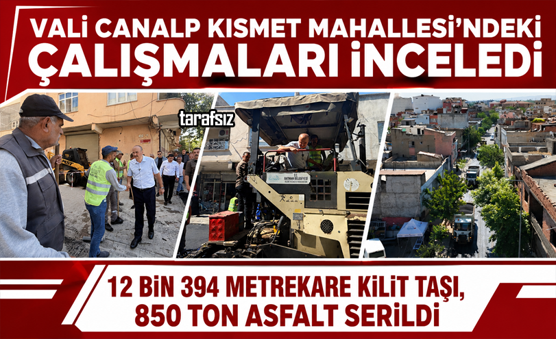 Vali Canalp Kısmet Mahallesi’ndeki Çalışmaları İnceledi