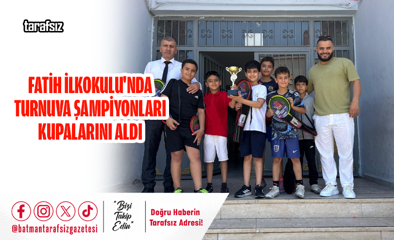 Fatih İlkokulu’nda Turnuva Şampiyonları Kupalarını Aldı