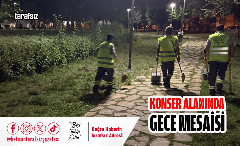Konser Alanında Gece Mesaisi