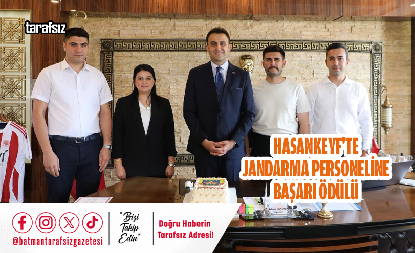 Hasankeyf’te Jandarma Personeline Başarı Ödülü