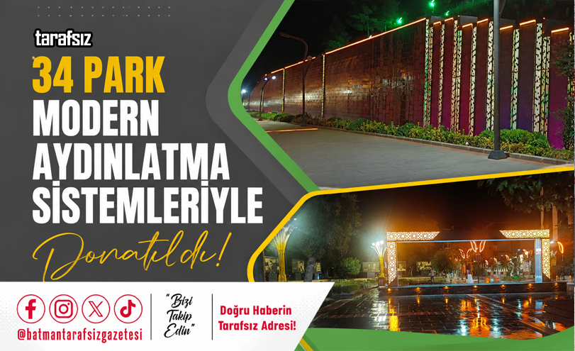 34 Park Modern Aydınlatma Sistemleriyle Donatıldı!