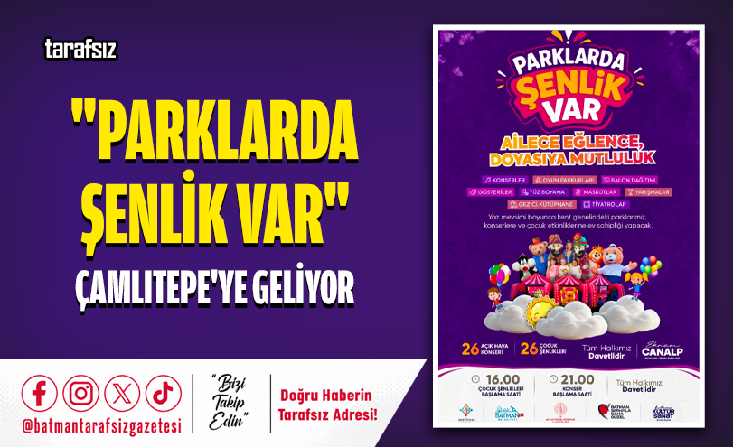 “Parklarda Şenlik Var” Çamlıtepe’ye Geliyor