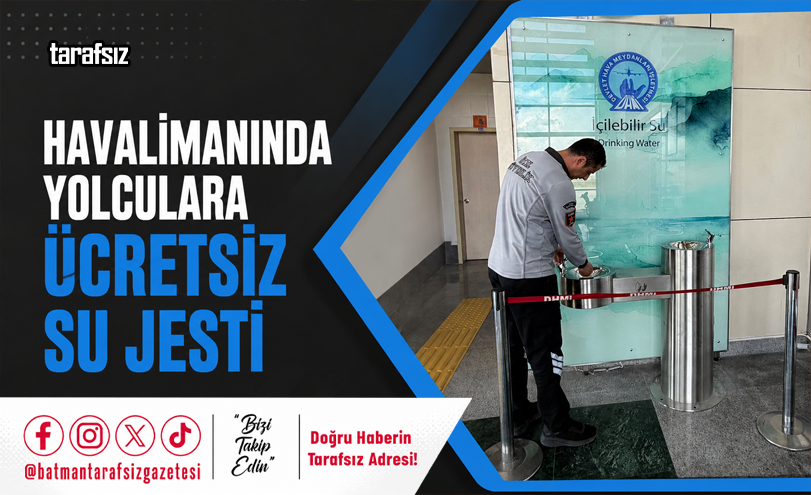 Havalimanında Yolculara Ücretsiz Su Jesti