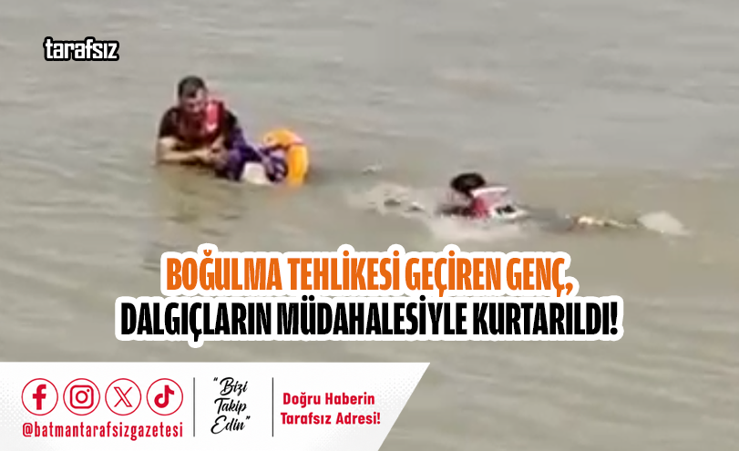 BOĞULMA TEHLİKESİ GEÇİREN GENÇ, DALGIÇLARIN MÜDAHALESİYLE KURTARILDI!