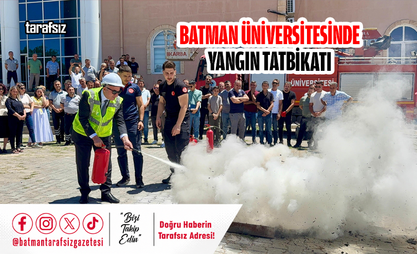 Batman Üniversitesinde Yangın Tatbikatı