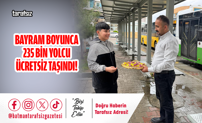 Bayram Boyunca 235 Bin Yolcu Ücretsiz Taşındı!